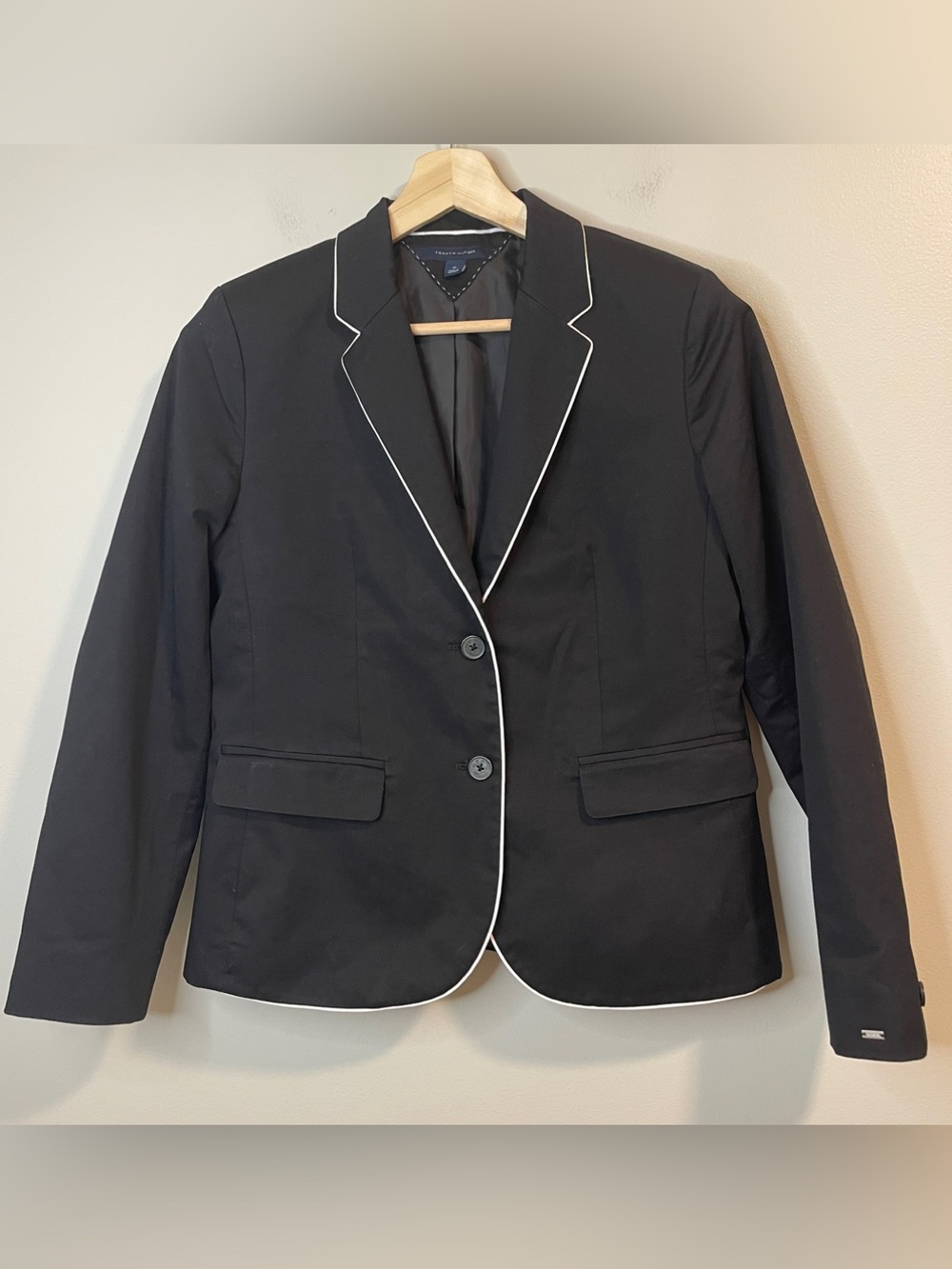 Tommy Hilfiger Black Blazer with White Trim